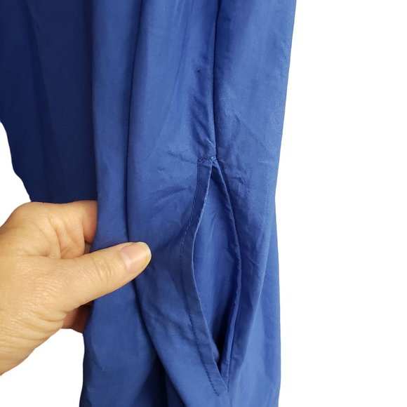 Anthropologie Maeve Cross Back Mini Dress Blue New Size - Picture 13 of 15